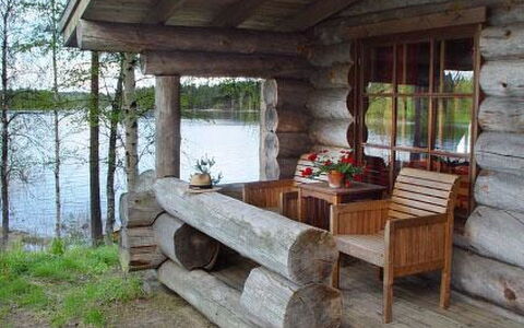 Mäkitorppa: Tree, Bank, House, Cottage, Lake, Pond, Forest, Log Cabin
