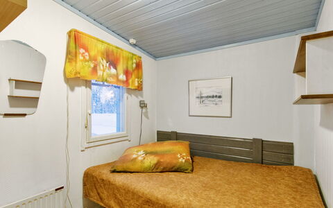 Jousimaja: Bed, Furniture, Bedroom, Interior Design, Bedding, Bed Sheet, Flooring, Wood, Floor, Room
