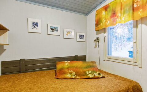 Jousimaja: Bed, Furniture, Bedroom, Interior Design, Bedding, Bed Sheet, Flooring, Wood, Floor, Room