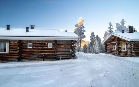 Lomaylläs D59 Palovaarankaarre 13 a: Wood, Cottage, Log Cabin, Forest, Shed, Garden Buildings, Larch, Woodland, Wood Stain