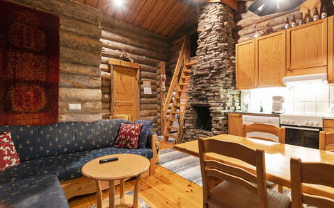 Lomaylläs D59 Palovaarankaarre 13 a: Wood, Cottage, Log Cabin, Forest, Shed, Garden Buildings, Larch, Woodland, Wood Stain