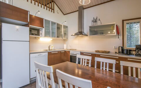 Kuura: Interior Design, Flooring, Furniture, Floor, Wood, Ceiling, Kitchen, Countertop, Room, Lighting