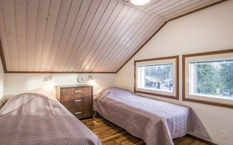 Kuura: Wood, Ceiling, Floor, Flooring, Interior Design, Bedroom, Wood Flooring, Room, Bed, Home