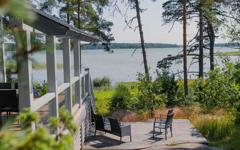 Sjöboda Sea: Tree, Bank, House, Cottage, Lake, Pond, Forest, Log Cabin