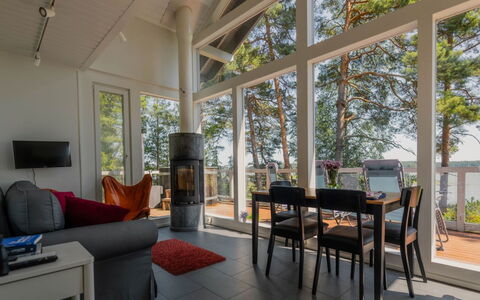 Sjöboda Sea: Tree, Bank, House, Cottage, Lake, Pond, Forest, Log Cabin