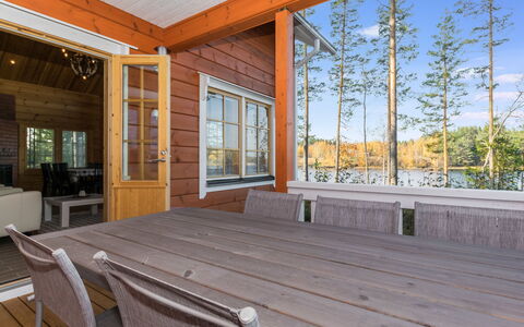 Telkkä: Wood, Cottage, Log Cabin, Forest, Shed, Garden Buildings, Larch, Woodland, Wood Stain