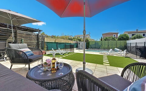 Les Lauriers: Outdoor Furniture, Furniture, Swimming Pool, Resort, Chair, Outdoor Table, Umbrella, Eco Hotel, Garden, Patio