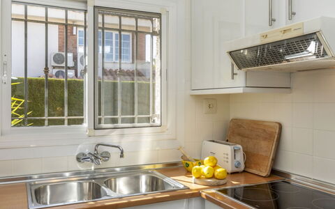 Serge: Kitchen, Countertop, Kitchen Sink, Kitchen Appliance, Major Appliance, Cabinetry, Wood, Interior Design, Plumbing Fixture, Sink