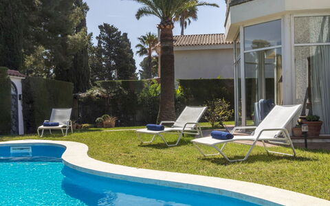 Serge: Swimming Pool, Blue, Resort, Residential Area, Outdoor Furniture, Estate, Eco Hotel, Landscaping, Hacienda, Shade
