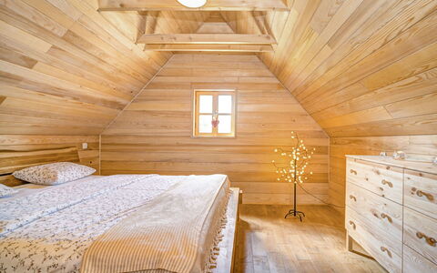 Plitvice i: Bedroom, Room, Property, Attic, Bed, Furniture, Interior Design, Building, Ceiling, Wood