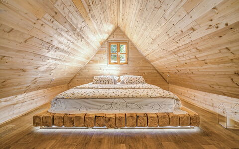 Plitvice Ii: Room, Chapel, Wood, Building, Interior Design, Place Of Worship, Architecture, Hardwood, Attic, Ceiling
