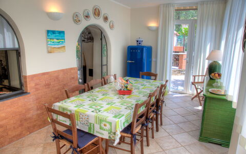 Casa Del Sole - San Bartolomeo Al Mare: Property, Room, Building, Dining Room, Real Estate, Furniture, House, Interior Design, Table, Architecture