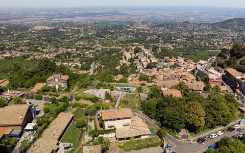 Rocca di Papa 102: Residential Area, House, Neighbourhood, Roof, Summer, Bird'S-Eye View, Rural Area, Landscape, Town, Home