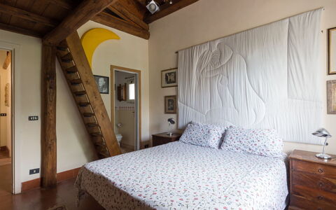 Rocca di Papa 102: Bedroom, Bed, Furniture, Room, Property, Bed Frame, Interior Design, Bed Sheet, Ceiling, Building