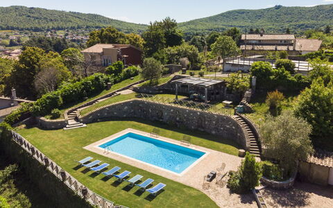 Rocca di Papa 102: Blue, Swimming Pool, Landscape, Garden, Estate, Landscaping, Eco Hotel, Hacienda, Farmhouse, Villa