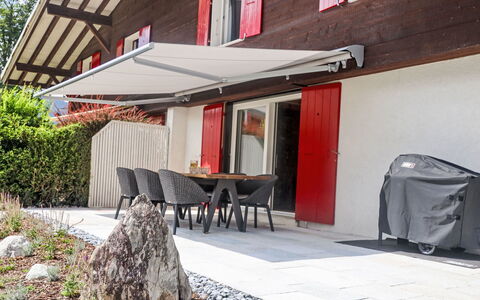 Chalet Butz: Plant, Building, Window, Neighbourhood, Shade, Wall, Door, House, Tree, Real Estate