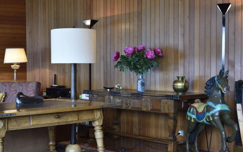 Duck House: Furniture, Room, Interior Design, Property, Table, Floor, Building, Desk, Home, Living Room
