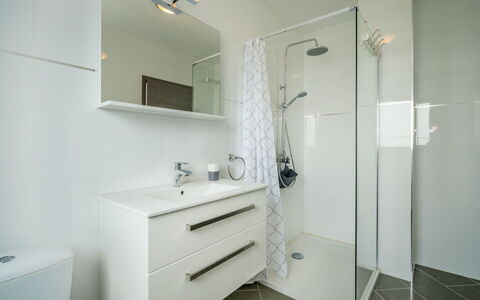 Villa Frankovići: Bathroom, Room, Property, Floor, Sink, Interior Design, Tile, Tap, House, Bathroom Cabinet