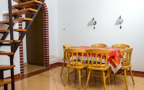 Vilma: Table, Furniture, Property, Chair, Wood, Building, Interior Design, Floor, Flooring, Hardwood