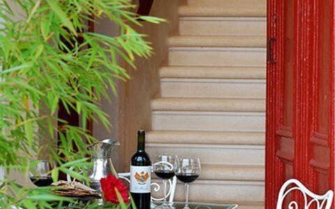 Ca' Marcello: Red, Property, Furniture, Room, Table, House, Chair, Interior Design, Building, Tree