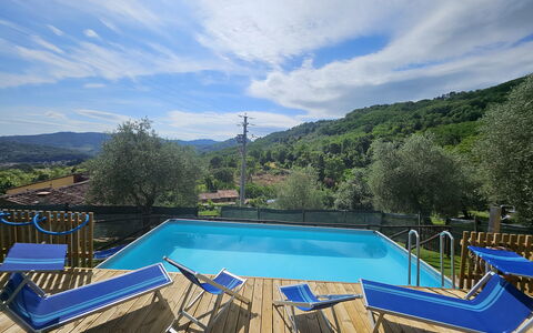 Alla Piazzetta Proprietà: Blue, Swimming Pool, Eco Hotel, Resort, Reflection, Thermae, Resort Town, Outdoor Furniture, Hotel, Villa