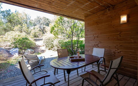 Porto Vecchio 150: Property, Real Estate, Building, Room, House, Furniture, Table, Interior Design, Porch, Tree