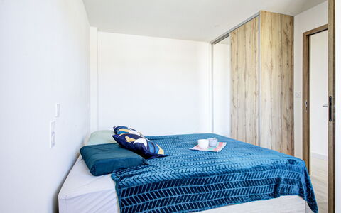 Le Marigny: Bed, Interior Design, Bedroom, Wall, Flooring, Floor, Bedding, Bed Sheet, Wood, Furniture