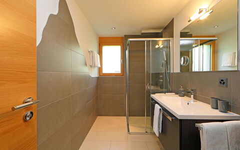 Haus Findelbach Apt. Happy Lily: Bathroom, Room, Property, Sink, Interior Design, Floor, Building, Ceiling, Architecture, Wall