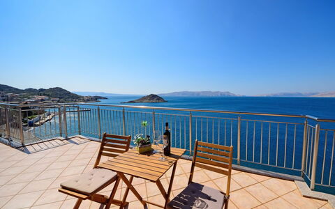 Sveti Juraj 105: Water, Sky, Furniture, Azure, Wood, Outdoor Furniture, Architecture, Chair, Fence, Outdoor Table