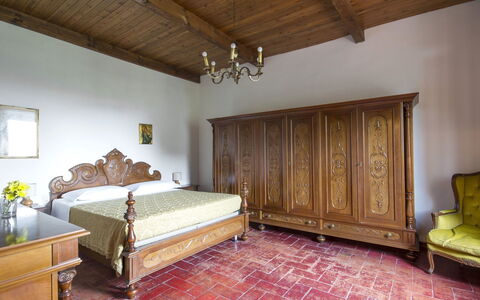 Il Leccio: Bedroom, Room, Furniture, Property, Bed Sheet, Bed, Ceiling, Bed Frame, Floor, Interior Design