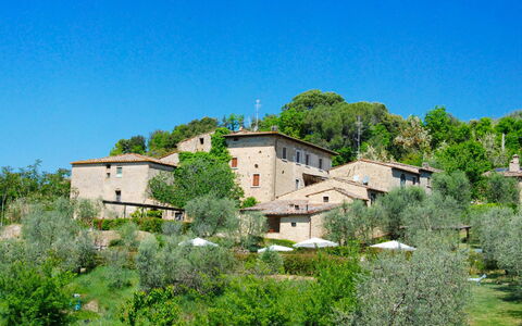Castellina in Chianti 890: Sky, Plant, Building, Natural Landscape, Window, Blue, Tree, House, Land Lot, Vegetation