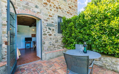 Greve in Chianti 600: Wall, Brick, Brickwork, Houseplant, Outdoor Furniture, Swimming Pool, Flagstone, Flowerpot, Backyard, Outdoor Table