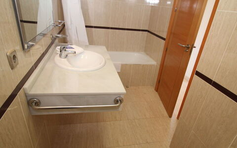 Torre Maestral: Bathroom, Property, Room, Plumbing Fixture, Bathroom Sink, Tile, Sink, Architecture, Tap, Floor