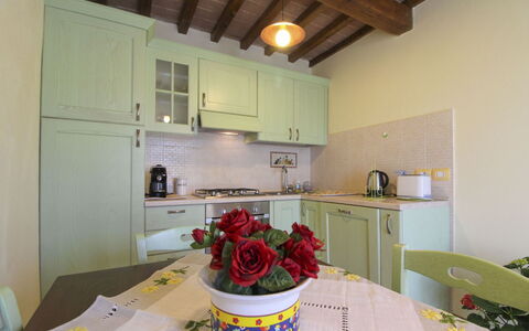 Poggio del Fabbro: Interior Design, Furniture, Flooring, Ceiling, Kitchen, Room, Kitchen Appliance, Floor, Cabinetry, Countertop