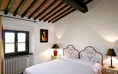 Villa la Piaggia: Bedroom, Room, Furniture, Bed, Property, Bed Frame, Ceiling, Interior Design, Building, House