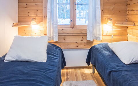 Purnukylä 4: Wood, Interior Design, Floor, Flooring, Ceiling, Bedroom, Bed, Home, Wood Flooring, Room