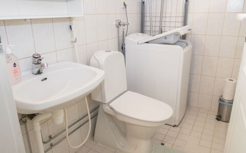 Purnukylä 4: Plumbing Fixture, Bathroom, Toilet Seat, Toilet, Sink, Bathroom Sink, Flooring, Floor, Plumbing, Tap