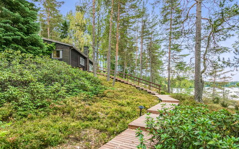 Ranta-Iivari: Tree, Bank, House, Cottage, Lake, Pond, Forest, Log Cabin
