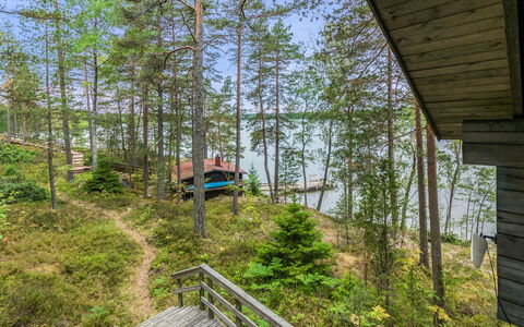 Ranta-Iivari: Tree, Bank, House, Cottage, Lake, Pond, Forest, Log Cabin