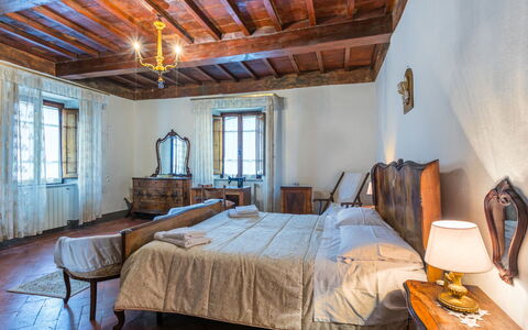 La Terrazza: Furniture, Bedroom, Bed, Bed Frame, Ceiling, Bed Sheet, Home, Bedding, Floor, Room