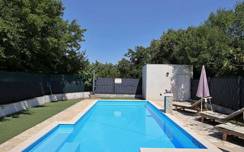 Labin: Property, Sky, Swimming Pool, Building, Plant, Azure, Water, Shade, Tree, Grass