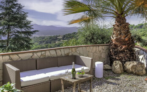 La Teulada: Furniture, Outdoor Furniture, Table, Chair, Flowerpot, Outdoor Table, Garden, Houseplant, Shade, Eco Hotel