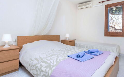 La Teulada: Bed, Bedroom, Furniture, Interior Design, Floor, Wood, Flooring, Bed Sheet, Bedding, Linens