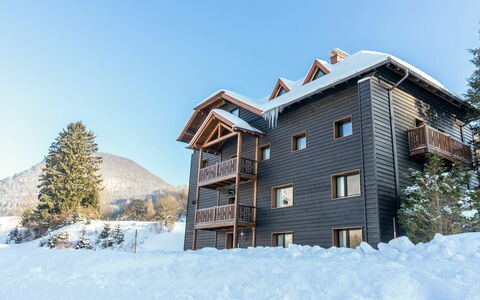 Grünau im Almtal 10: Sky, Building, Snow, Property, Window, House, Tree, Slope, Plant, Landscape