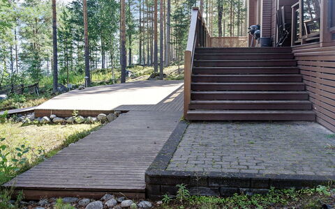 Pielislinna Loma-Koli: Furniture, Chair, Outdoor Furniture, Table, Wood, Outdoor Table, Kitchen & Dining Room Table, Shade, Garden, Umbrella