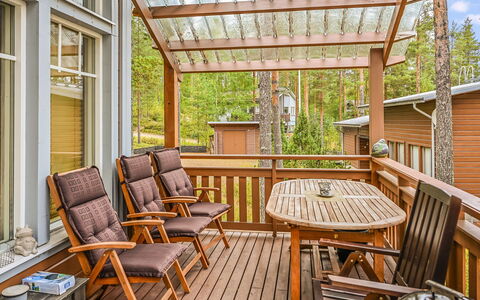 Kolinpilvi: Furniture, Chair, Outdoor Furniture, Table, Wood, Outdoor Table, Kitchen & Dining Room Table, Shade, Garden, Umbrella