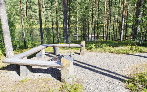 Otsopirtti, Maria: Furniture, Chair, Outdoor Furniture, Table, Wood, Outdoor Table, Kitchen & Dining Room Table, Shade, Garden, Umbrella