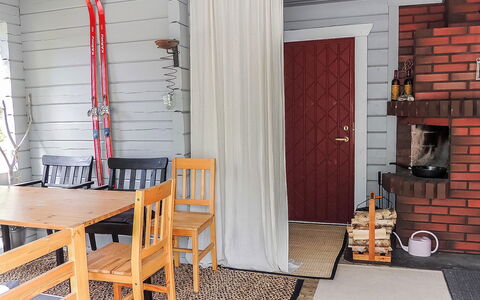 Karjalan Veikko 2 B: Furniture, Chair, Outdoor Furniture, Table, Wood, Outdoor Table, Kitchen & Dining Room Table, Shade, Garden, Umbrella