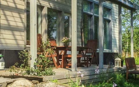 Annelinniemi: Furniture, Chair, Outdoor Furniture, Table, Wood, Outdoor Table, Kitchen & Dining Room Table, Shade, Garden, Umbrella