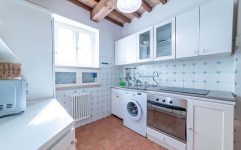 Ca Maggetti: Cabinetry, Countertop, Property, White, Kitchen Stove, Kitchen, Kitchen Appliance, Lighting, Interior Design, Stove
